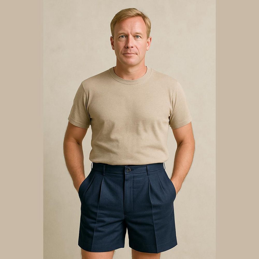 Dockers Khakis No Wrinkle Linen Pleated Shorts 38
